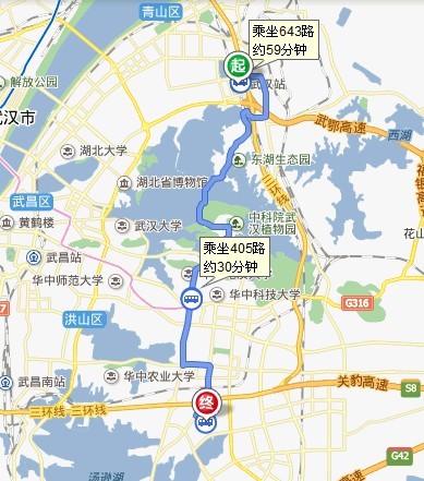 武汉站乘车路线。